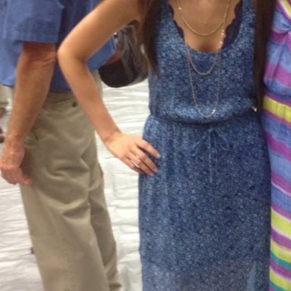 Abercrombie and Fitch Blue Patterned Chiffon Maxi - Picture 2 of 4